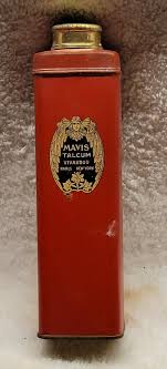 NICE MAVIS TALCUM POWDER RED 1920s TIN VIVAUDOU PARIS NEW ...