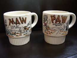 Pa & Ma coffee cups MAW & PAW coffee cup Ozarks | eBay