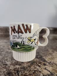 Vtg Maw Come Git Yer Coffee Mug Cup Stackable Japan | eBay