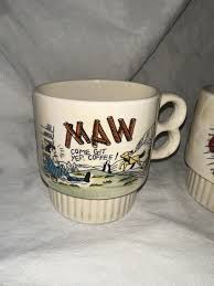 Vintage 2 Paw Maw Yer Coffee's Done Coffee Cups Mugs Mom Dad ...