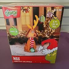 Max Airblown Inflatable 5ft tall The Grinch Christmas Outdoor Light Up - IN HAND | eBay