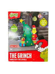 The Grinch Dr. Seuss Christmas Tree Inflatable Lighted 4ft Gemmy for sale online | eBay
