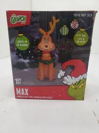 MAX DOG THE Grinch Inflatable 5' Dr Seuss Christmas Reindeer yard Decoration $69.99 - PicClick