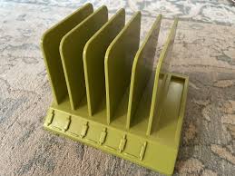 Vtg Collins Tidi Desk File Letter Mail Holder Plastic GREEN ...
