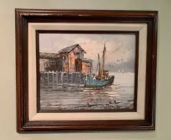 Max Savy Original Signed Panting Highly Listed Smaller Size 13 x 15 Framed | eBay
