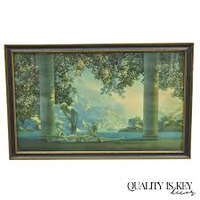 Antique Maxfield Parrish Framed Lithograph Print "Daybreak" House of A – Quality is Key Decor