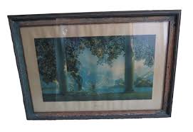 Antique 1920-30s "Daybreak" Maxfield Parrish the house of art Nude print framed | eBay