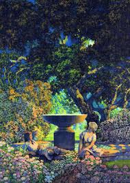 Ladies in Dark Garden after Maxfield Parrish | eBay