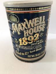 Maxwell House Metal Tin Blue and Gold | eBay