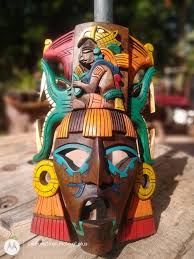 Prehispanic Wooden Mask, Mayan Culture, Mexican Wall Art ...