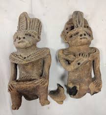 Sold at Auction: PAIR OF AZTEC/MAYAN FIGURES