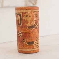 Ceramic Decorative Vase - Maya Heritage | NOVICA
