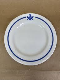 Bailey Walker Vitrified China 6.5” Saucer White Masonic ...