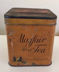 Vintage Mayfair Tea TIN One half pound The Quaker Maid Co ...