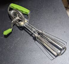 Vintage Green Hand Crank Mixer egg beater turn mix metal stir stirrer WORKS | eBay Australia