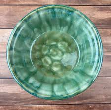 Extra Large 9 7/8” Bowl, Large Serving Bowl, Large Green ...