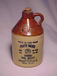 C1930-50s Platte Valley Straight Corn Whiskey Bottled by Mccormick Distilling Co. Weston, Missouri, EMPTY Stoneware Whiskey Jug, Back Bar - Etsy