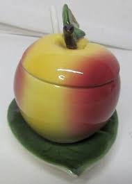 Vintage Japan Peach Shaped Condiment Bowl With Lid MCM 1960's ESD 5707 Jam Pot | eBay