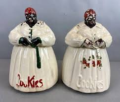 Group Of 2 Black Americana Porcelain Mc Coy Cookie Jars