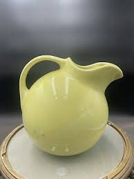 Vintage Hall Tilt Ball Pitcher Yellow 7” Mid Century #633 USA | eBay