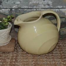 Antique Mccoy Ball Tilt Pitcher With Ice Lip - Vintage Yellow Pitcher MCM Retro Pottery - Etsy