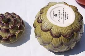 Home Interiors ARTICHOKE and TOMATO Canister * Cookie * Storage * Jar HOMCO EUC | #524120616