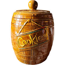 McCoy Ceramic Pottery Wood Whiskey Barrel Cookie Jar | eBay