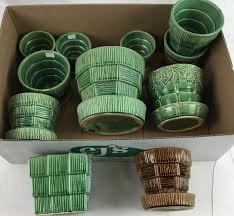 Sold at Auction: (11) Piece Vintage Mccoy Pottery Green And ...