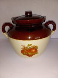 Vintage Mccoy Stoneware Bean Crock #342: Two-tone Brown ...