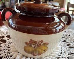 Mccoy (342) Ovenproof Beanpot With Pear Design - Etsy