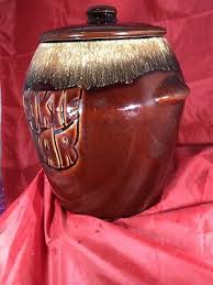 Vintage McCoy Pottery Brown Drip Glaze Cookie Jar with Lid ...