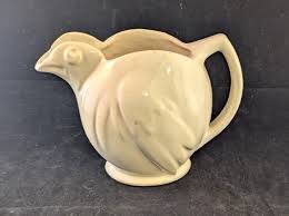 Vintage McCoy Pottery White Bird Chicken Pitcher | eBay