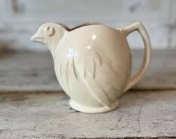 Ironstone White Bird Pitcher - Etsy
