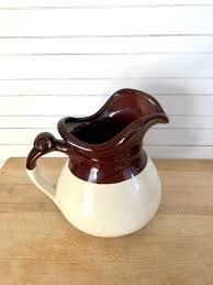 Vintage Mccoy Pottery Cream With Brown Glaze and Fruit ...