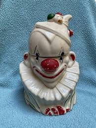 Vintage McCoy Clown Face Cookie Jar 1940's | eBay