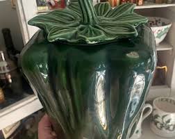 Vintage Green Bell Pepper Mccoy Pottery Cookie Jar - Etsy