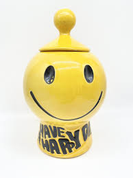 Vintage McCoy USA Pottery Smiley Face Cookie Jar Have A ...