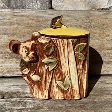 Mccoy Cookie Jar Tree Trunk With Honey Bear - Etsy