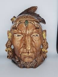 ANTIQUE MCCOY INDIAN HEAD COOKIE JAR RARE 1950'S | eBay