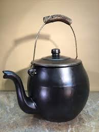 Vintage Midcentury McCoy Pottery Teapot Black “Kookie Kettle ...