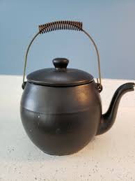 Vintage McCoy Kookie Kettle Cast Iron Look Teapot Cookie Jar ...