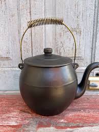 VINTAGE Black Cookie Jar, Matte Black Mccoy Ceramic Teapot ...