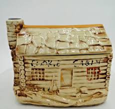 1950's McCoy Log Cabin Cookie Jar (USA 136) Vintage | eBay