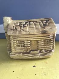 Vintage Ceramic Cookie Jar Log Cabin 51/2” Tall | eBay