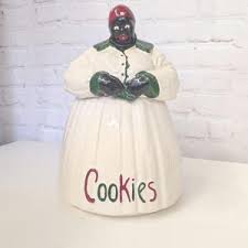 Vintage Mccoy Large Hand Painted Americana Cookie Jar From the 1940's. Rare Two Colors Cookie Lettering . Lid is Craked but Displays Great - Etsy