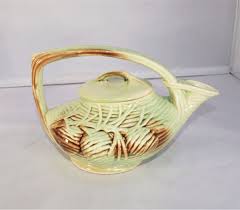 Vintage McCoy Green Pinecone Teapot | eBay