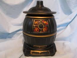 VTG McCoy Black Pot Belly Wood Burning Stove Cookie Jar | eBay