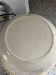 Stamped Whited Stoneware Bowl, Stoneware Bowl, Patterned ...