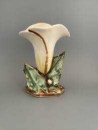 Vintage McCoy 1940's Art Pottery. Single Calla Lily Vase. 8 ...