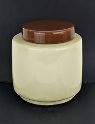 Vtg McCOY LARGE COOKIE JAR BEIGE COUNTER TOP CANISTER - #214 Made in USA - 7.25" | eBay